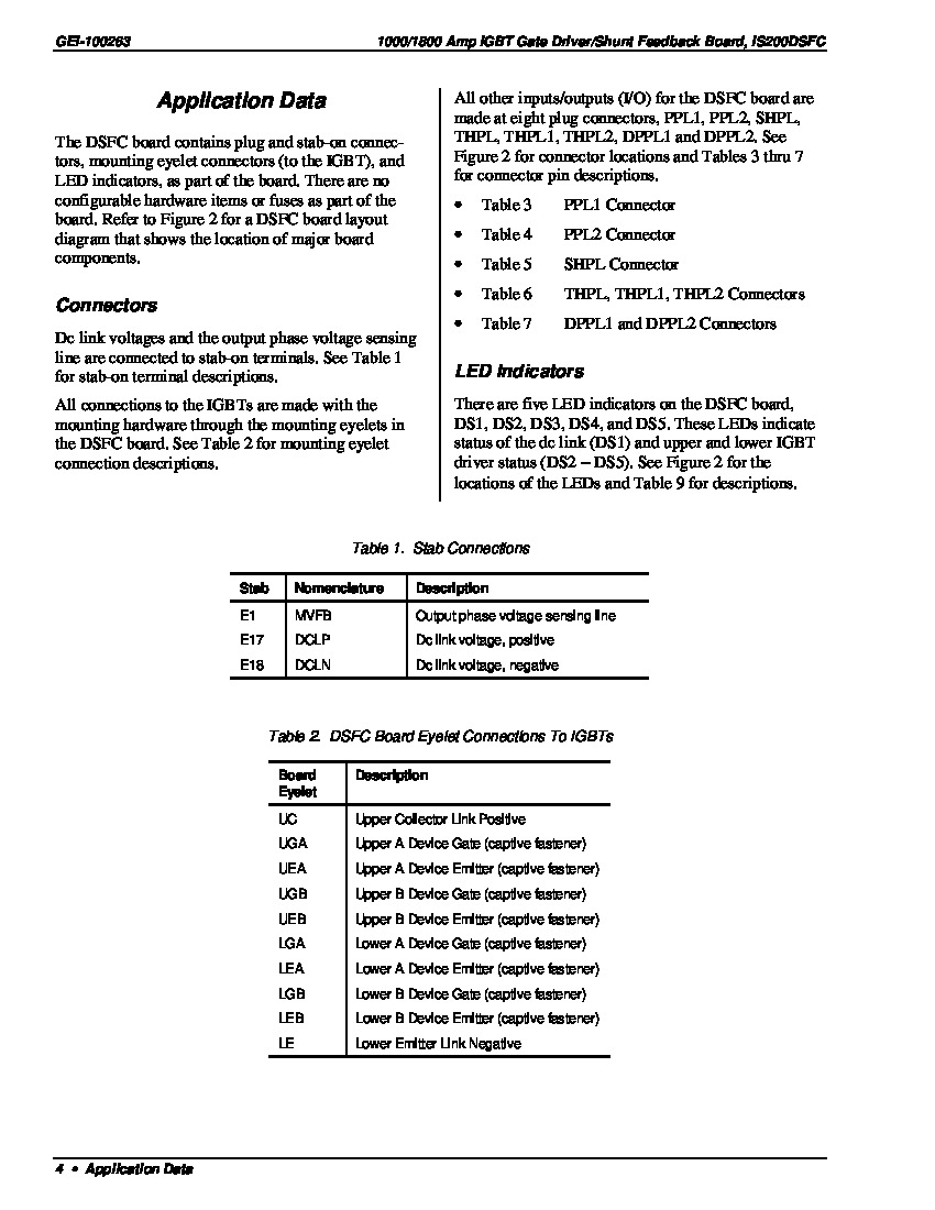 First Page Image of IS200DSFCG1ADB Gate Driver Shunt Feedback Board Application Data.pdf